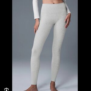 High-Waist Alosoft Lounge Legging Athletic Heather Grey